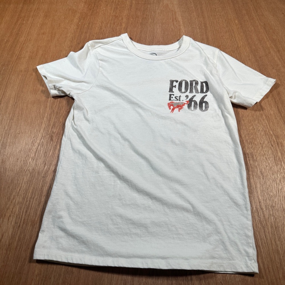 Ford Graphic T-Shirt Women XXS White Bronco Built For The Wild West Short Sleeve